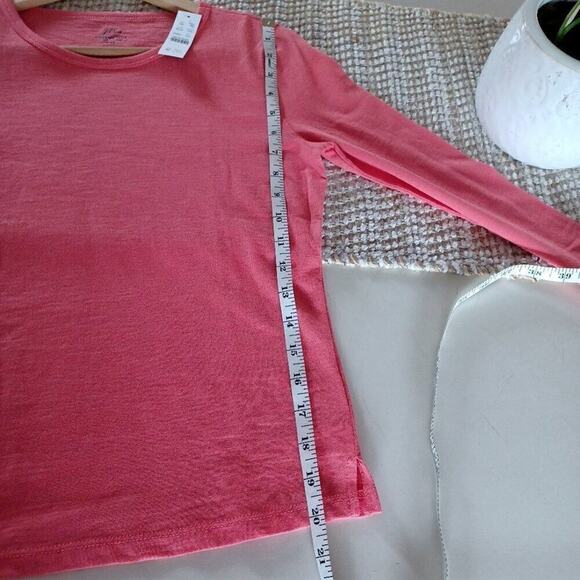 ⭐J Crew Organic Cotton Crop Tee Coral XS CLOSET CLEAR OUT - Picture 8 of 12